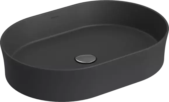 Раковина накладная Berges Ego SL 55x38 черный матовый, антрацит