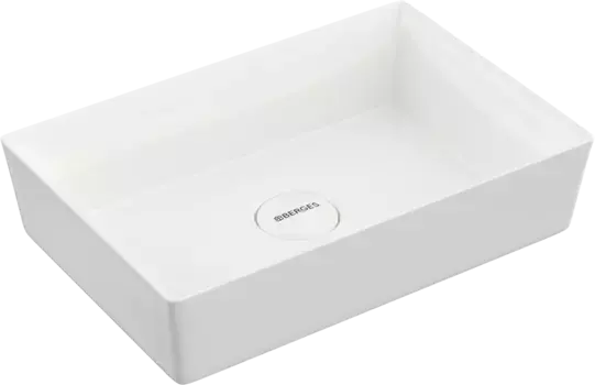 Раковина накладная Berges Mascon 55х38 белый глянцевый