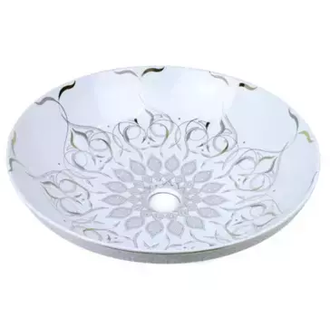 Раковина накладная Bronze de Luxe Persia 40х40 белый