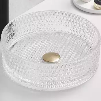 Раковина накладная Ceramalux 36х36 GL01 прозрачная