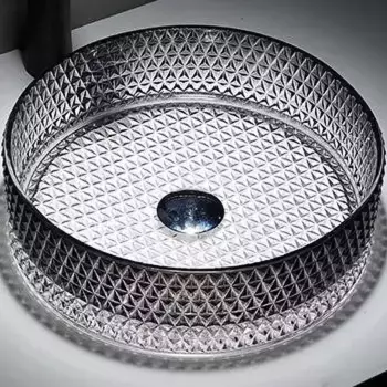 Раковина накладная Ceramalux 36х36 GL10 белый, серый, графит