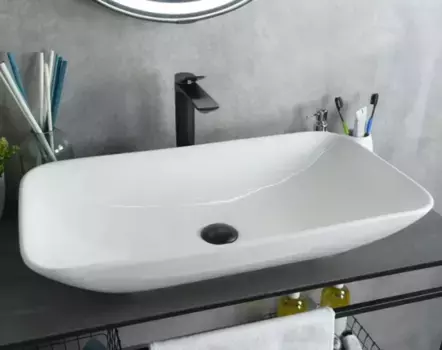 Раковина накладная Ceramalux 45х23 9122-1 белый