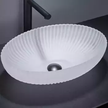 Раковина накладная Ceramalux 51х35 GL49-JA белый матовый