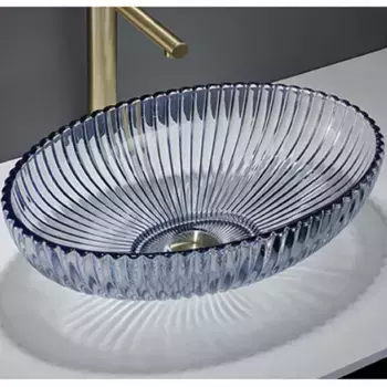 Раковина накладная Ceramalux 51х35 GL49-L1 светло-голубой