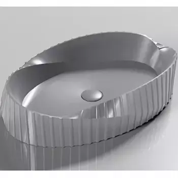 Раковина накладная CeramaLux 60х38.5 78750MPG серый матовый