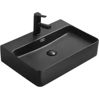 Раковина накладная CeramaLux 60х42 8145MB черный матовый