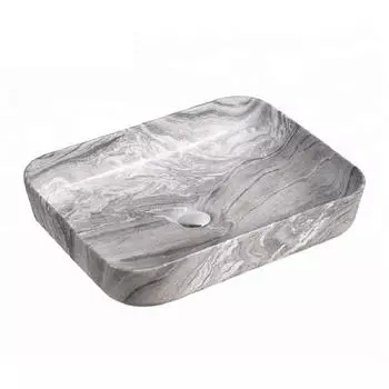 Раковина накладная CeramaLux MNC 50 см под камень/серый (597)