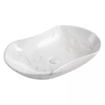 Раковина накладная CeramaLux 66х42 503H012 белый, серый, под камень