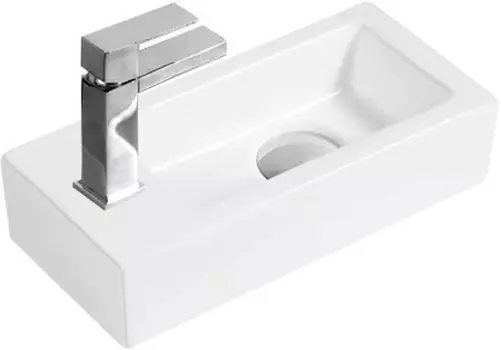 Раковина накладная Ceramalux 36.5х18 R белый