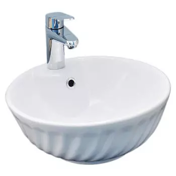 Раковина накладная CeramaLux 40.5х40.5 белый