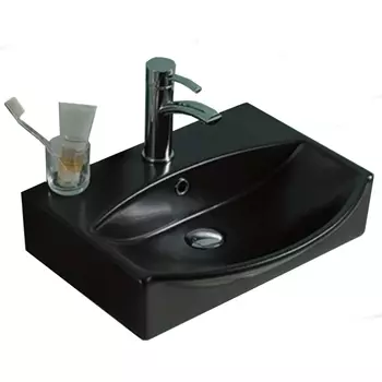 Раковина подвесная Ceramalux 50х40.5 черный матовый