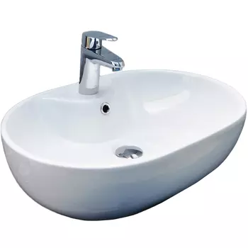 Раковина накладная Ceramalux 63х42 белый