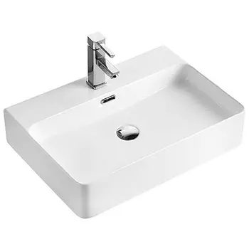 Раковина накладная CeramaLux 60х42 D1338 (8145) белый глянец