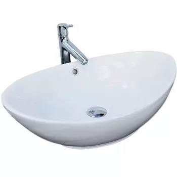 Раковина накладная Ceramalux 59х38.5 белый