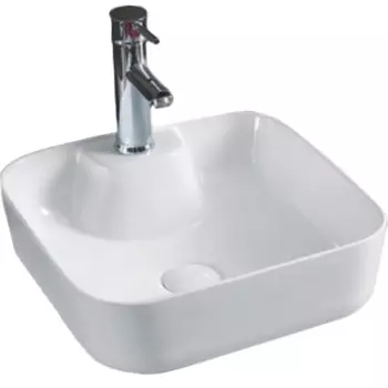 Раковина накладная Ceramalux 40.5х40 белый