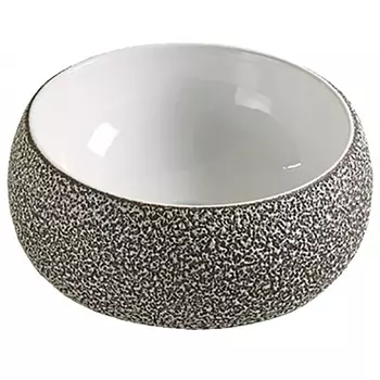 Раковина накладная CeramaLux 41х41 78217 белый, серебро