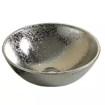 Раковина накладная CeramaLux 41х41 7226SS серебро