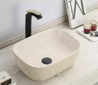 Раковина накладная CeramaLux NC 46 см бежевый (78475)