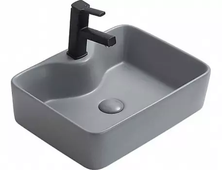 Раковина накладная CeramaLux 48.5х37.5 7291MH-5 светло-серый матовый
