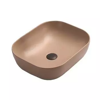 Раковина накладная CeramaLux 50.5х40.5 78104MC-1 бежевый матовый, капучино