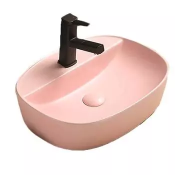 Раковина накладная CeramaLux 50.5х38.5 78239XMP-3 розовый матовый