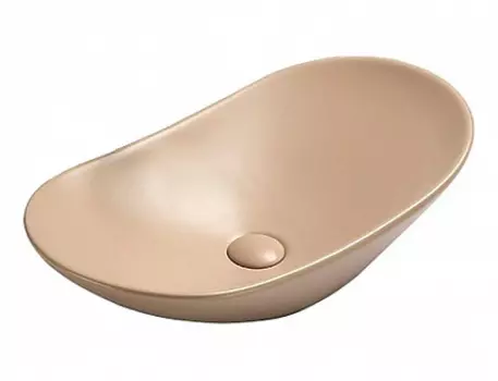 Раковина накладная CeramaLux 61.5х36 7811AMC-1 бежевый матовый, капучино