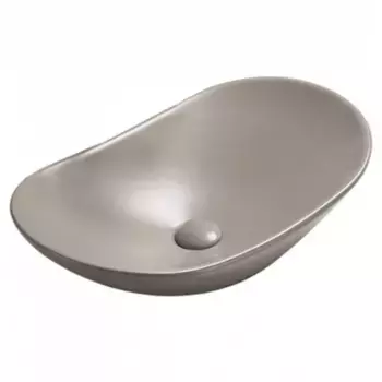 Раковина накладная CeramaLux 61.5х36 7811AMH-5 светло-серый матовый