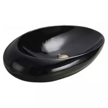 Раковина накладная CeramaLux 69х44 черный глянцевый