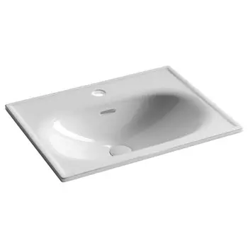 Раковина накладная Ceramicanova Sabo с отверстием под смеситель 60 CN13001 белый