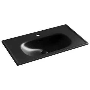 Раковина накладная Ceramicanova Sabo с отверстием под смеситель 80 CN13002MB черный матовый