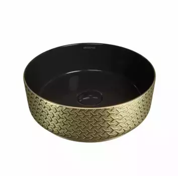 Раковина накладная Grossman 35.5 золото - черный