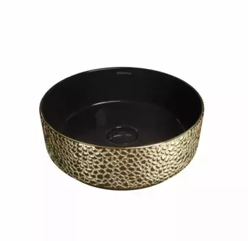 Раковина накладная Grossman 35.5 золото - черный