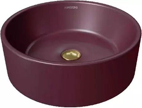 Раковина накладная Grossman 41х41 бордовый матовый