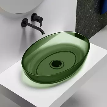 Раковина накладная Abber Kristall 60х40 AT2801Emerald зеленый