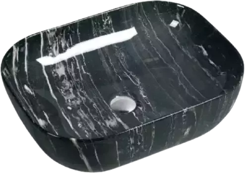 Накладная раковина SantiLine SL-7029 черный мрамор