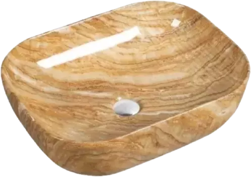 Накладная раковина SantiLine SL-7025 коричневый мрамор