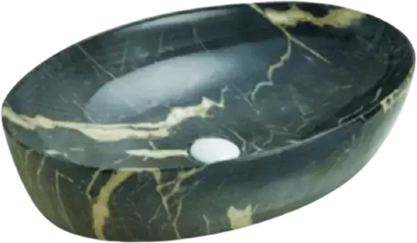 Накладная раковина SantiLine SL-7030 черный мрамор