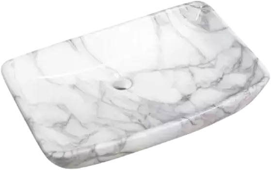 Накладная раковина SantiLine SL-7027 светло-серый мрамор