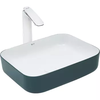 Раковина накладная WeltWasser WW ELBACH M2195 GW 50 зеленый - белый (10000004534)