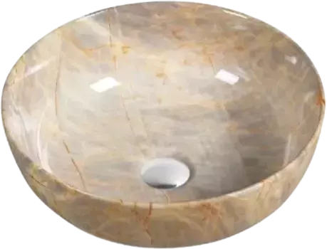 Раковина наклодная SantiLine 41.5х41.5 коричневый мрамор