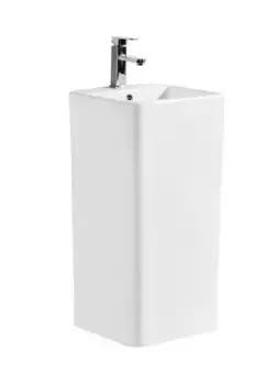 Раковина напольная CeramaLux 40х40 P7004L белый глянец