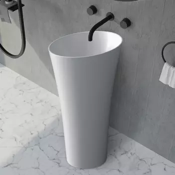 Раковина напольная Abber Stein 50х50 AS2509-H белый матовый