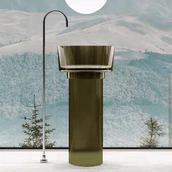 Раковина Abber Kristall AT2702Vesuvian-H оливковая