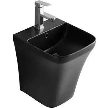 Раковина подвесная CeramaLux 36.5х40 500PMB черный матовый