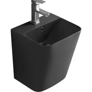 Раковина подвесная CeramaLux 38х34 500QMB черный матовый