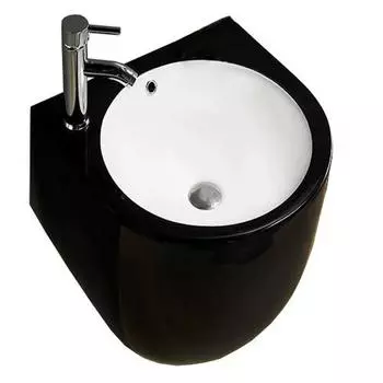 Раковина подвесная CeramaLux 49х47 черный, белый