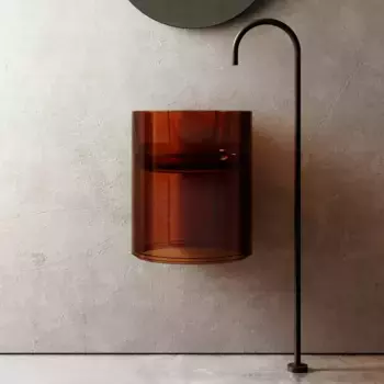 Раковина Abber Kristall AT2704 opal, коричневая