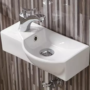 Раковина подвесная WeltWasser Aisbach 40х22 L 10000008686 белый