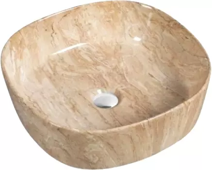 Накладная раковина SantiLine SL-7024 коричневый мрамор