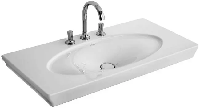 Раковина Villeroy &amp; Boch La Belle 6124 G1R1 alpin CeramicPlus, шлифованный низ